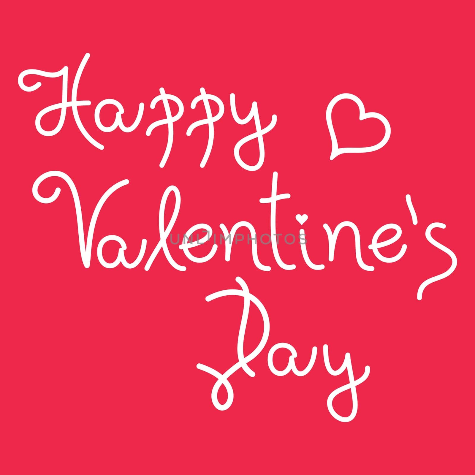 Happy valentine's day lettering handmade calligraphy