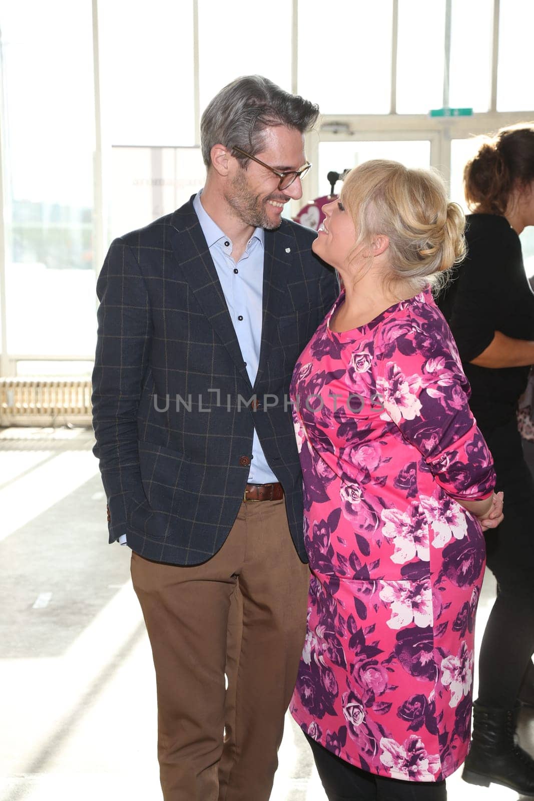 Maite Kelly with husband Florent Raimond at a fashion fair in Hamburg