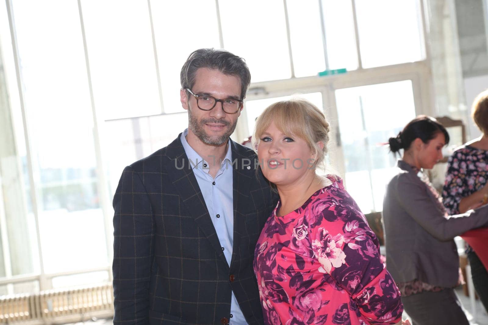 Maite Kelly with husband Florent Raimond at a fashion fair in Hamburg