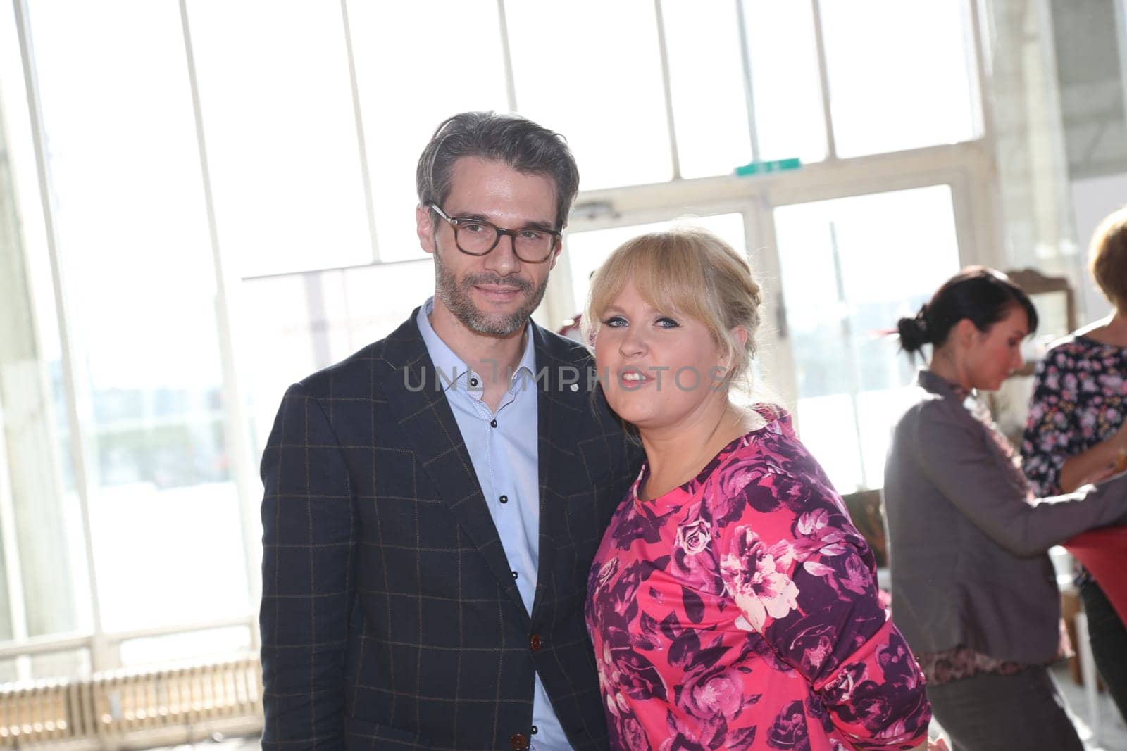 Maite Kelly with husband Florent Raimond at a fashion fair in Hamburg