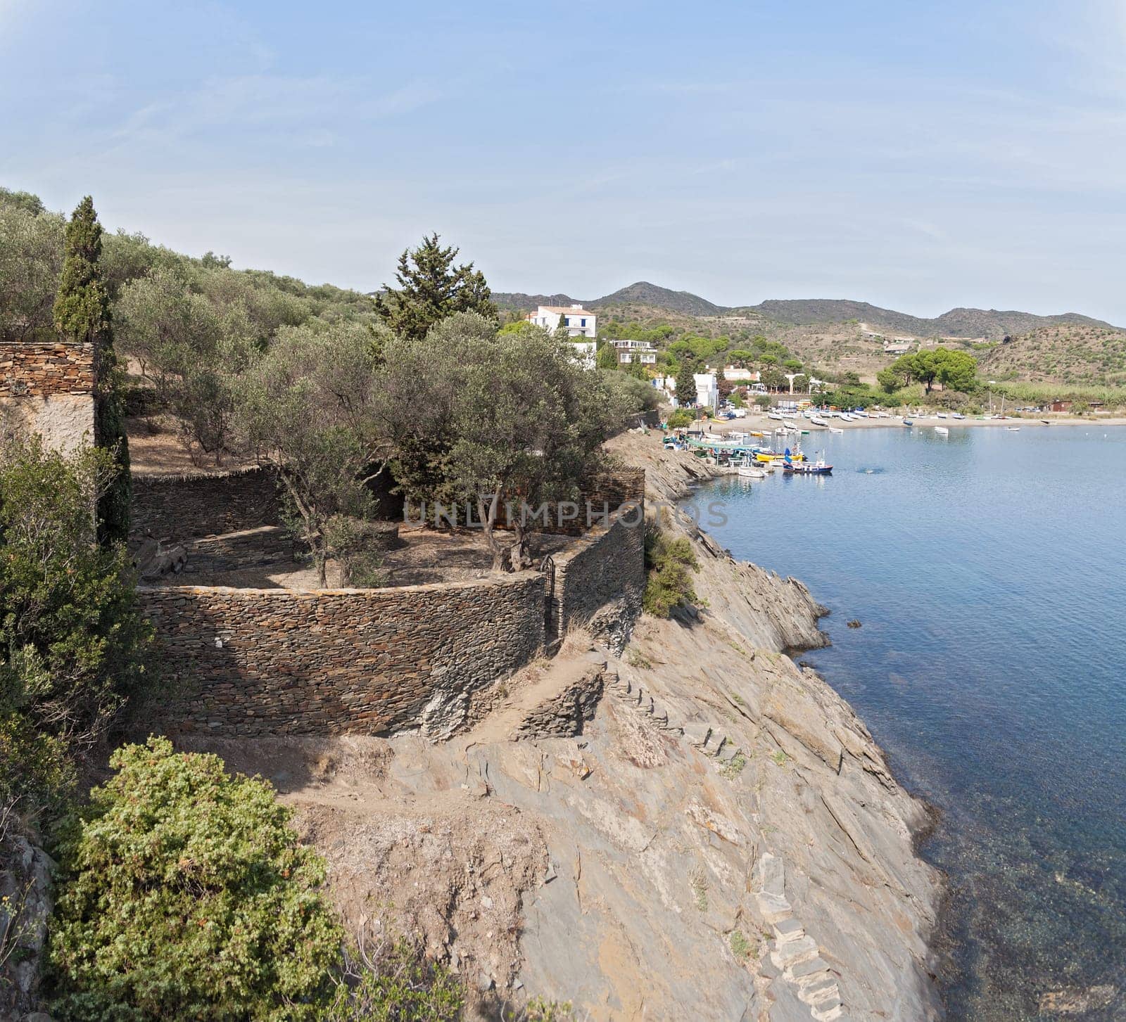 The port of the Spanish mediterranean village of Portlligat