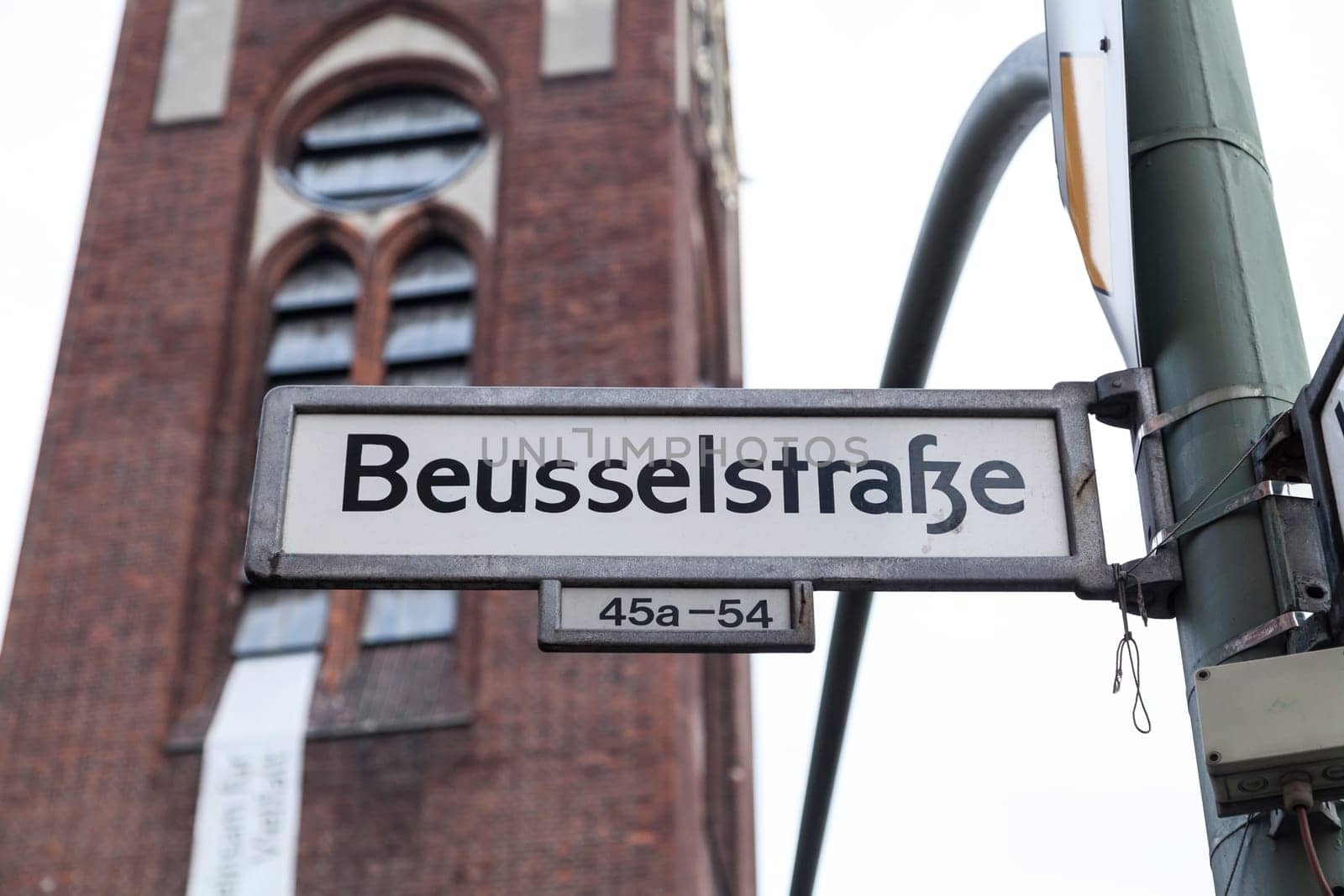 Street sign Beusselstraße in Berlin Moabit
