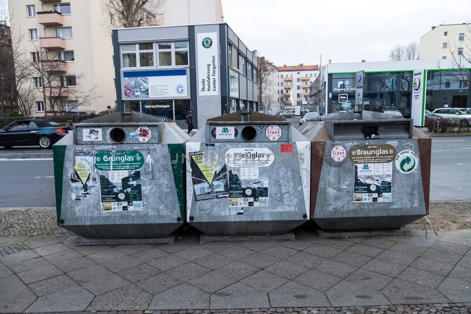 Waste glass containers in Berlin