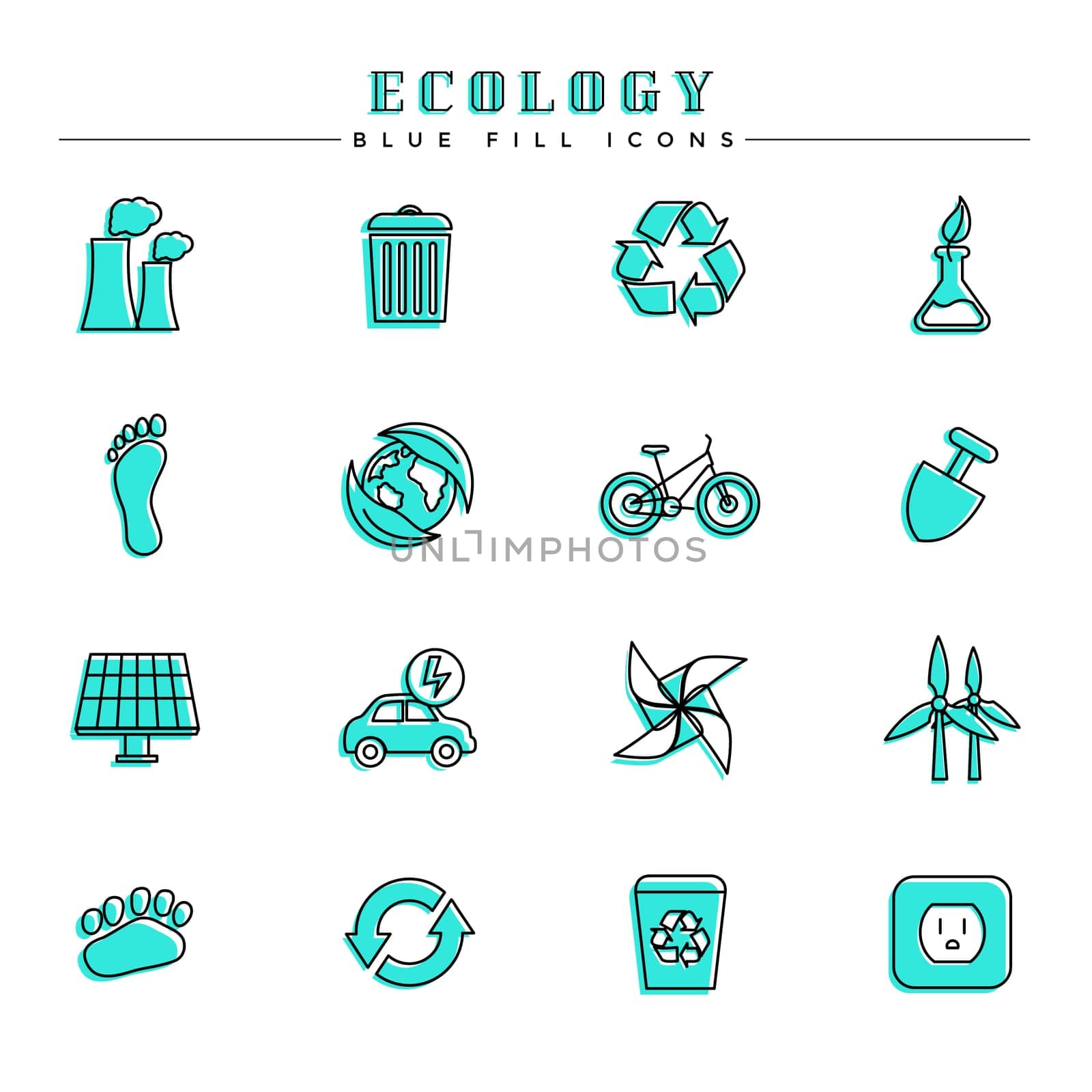 Modern line and color spot style icons, perfect for your branding, web, print or infographic design project.