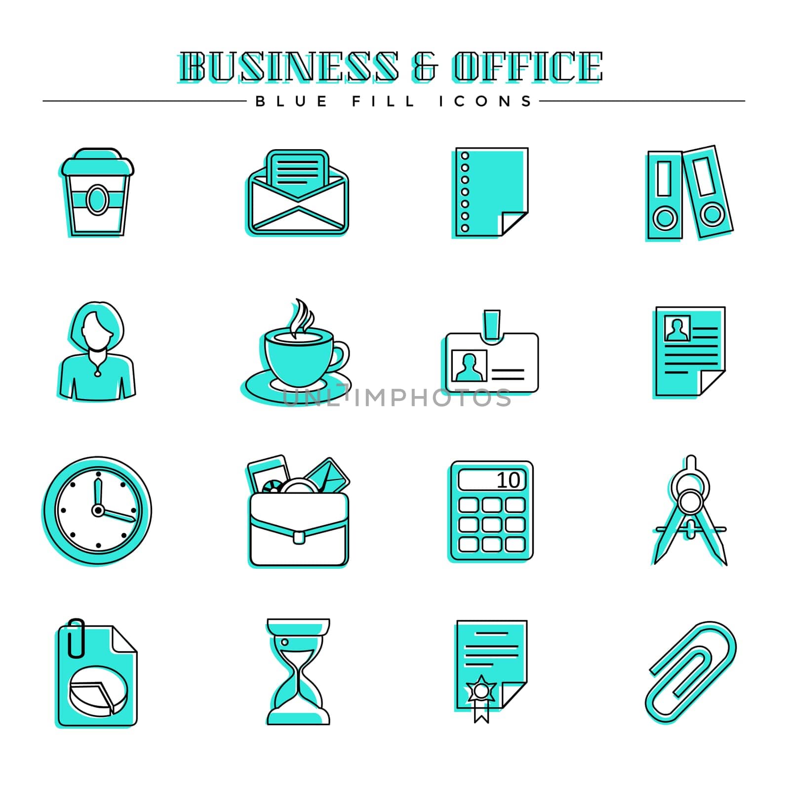 Modern line and color spot style icons, perfect for your branding, web, print or infographic design project.