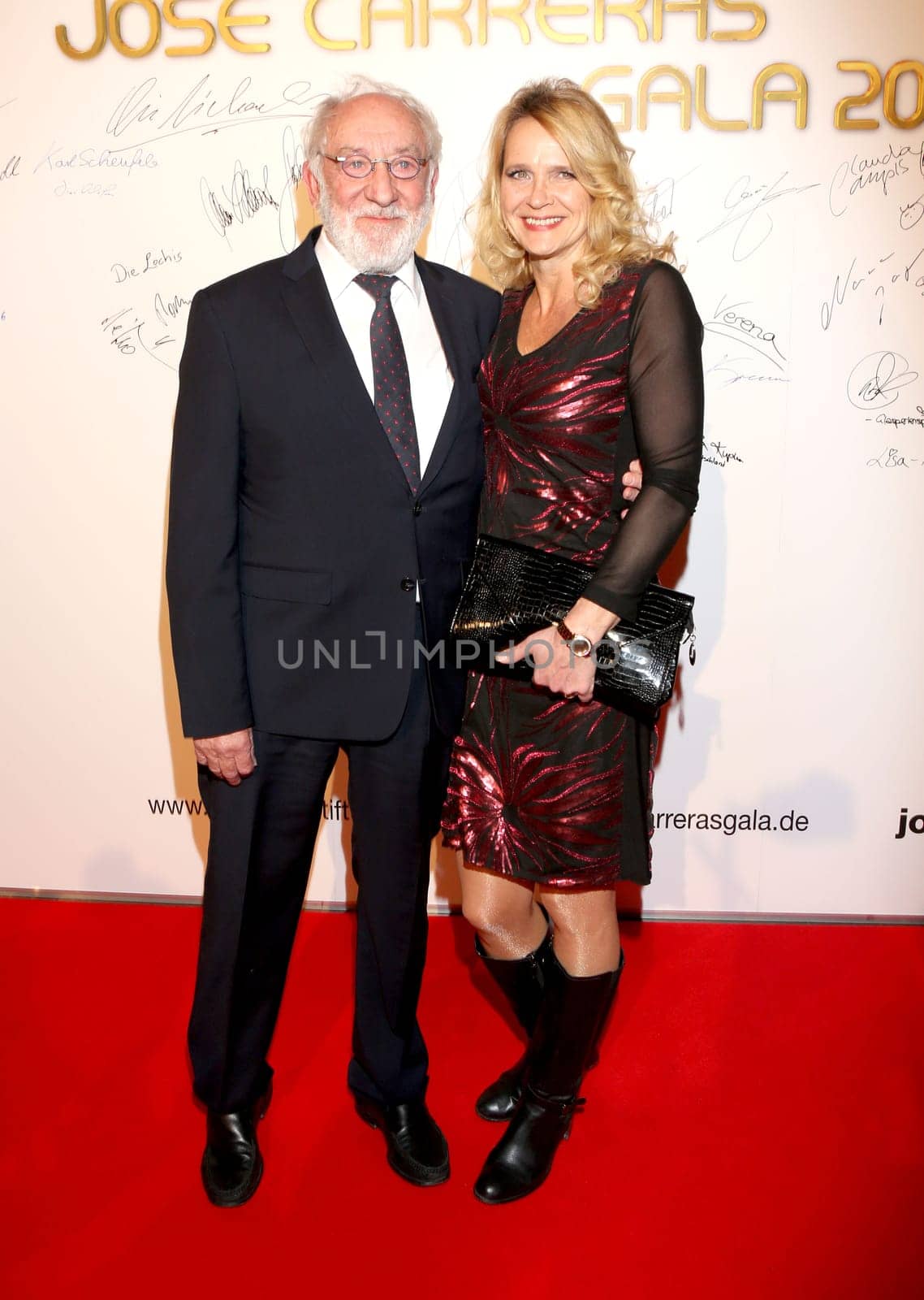 Dieter Hallervorden with girlfriend Christiane Zander ,. Jose Carreras Gala at the Estrel Hotel Berlin on 14.12.2016