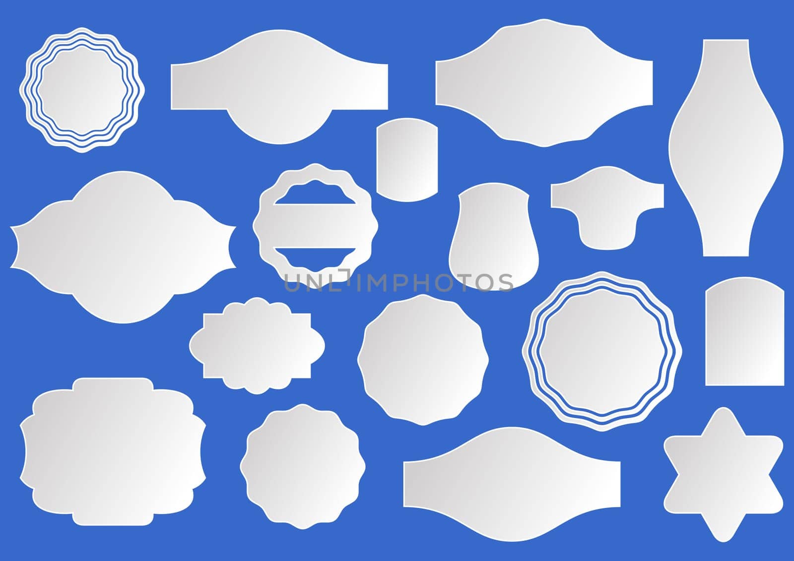 Set of various vector vintage labels design elements