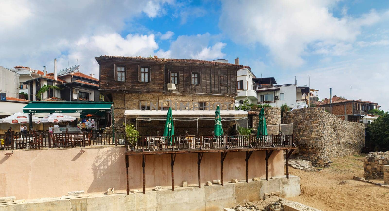 Sozopol, Bulgaria - September 03, 2014: Old city resort of Sozopol on the Black sea coast, Bulgaria. Old town is famous for its distinctive architecture. UNESCO world heritage site.