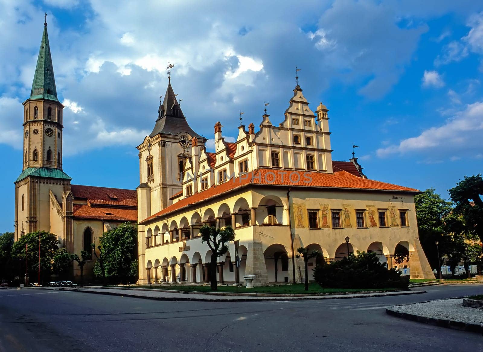 Old Town Hall and St.James church ,Levoca, Slovakia