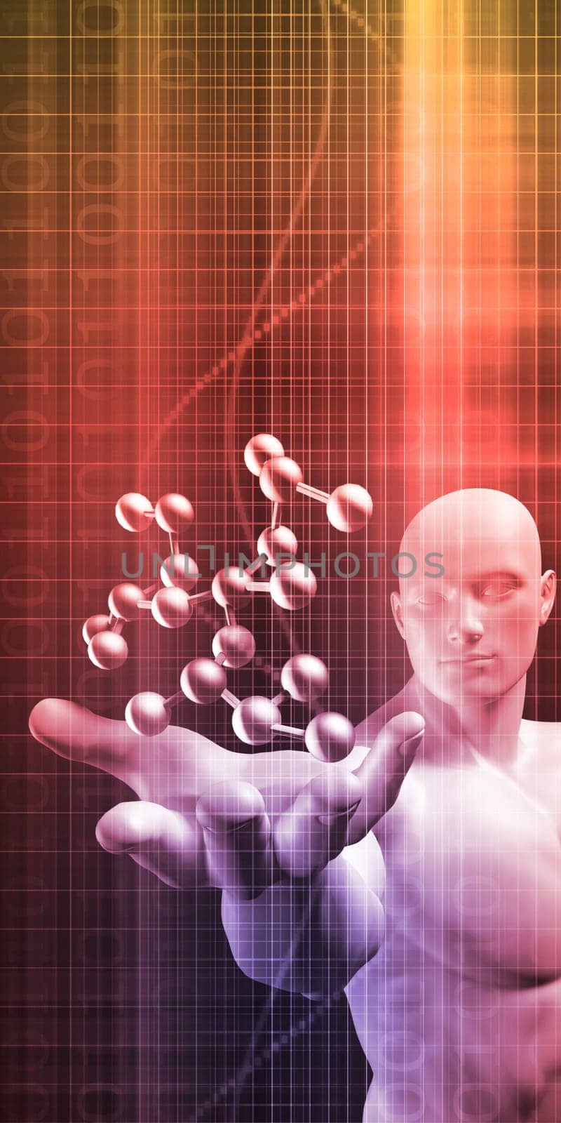 Medical Abstract Background of a Futuristic Science Art