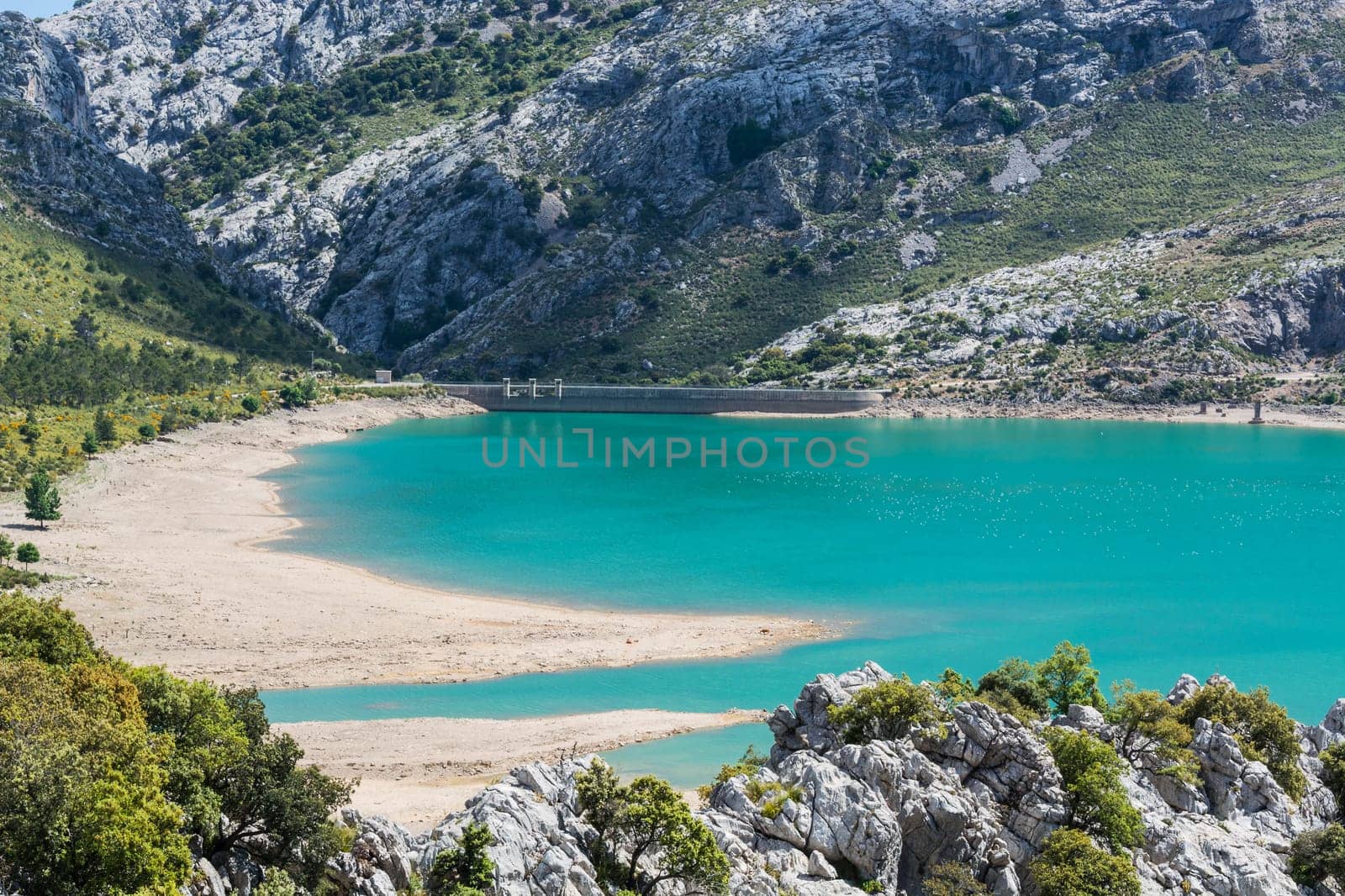 The artificial Cuber reservoir in the Sierra de Tramuntana,Mallorca,Spain.