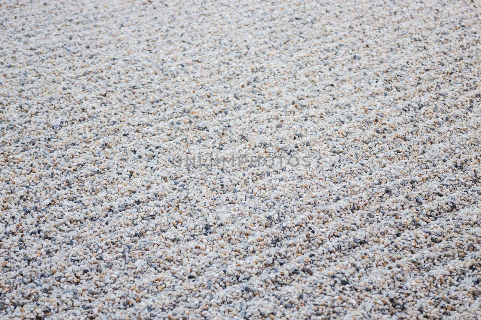 Zen gardens typically contain gravel pattern, stock photo