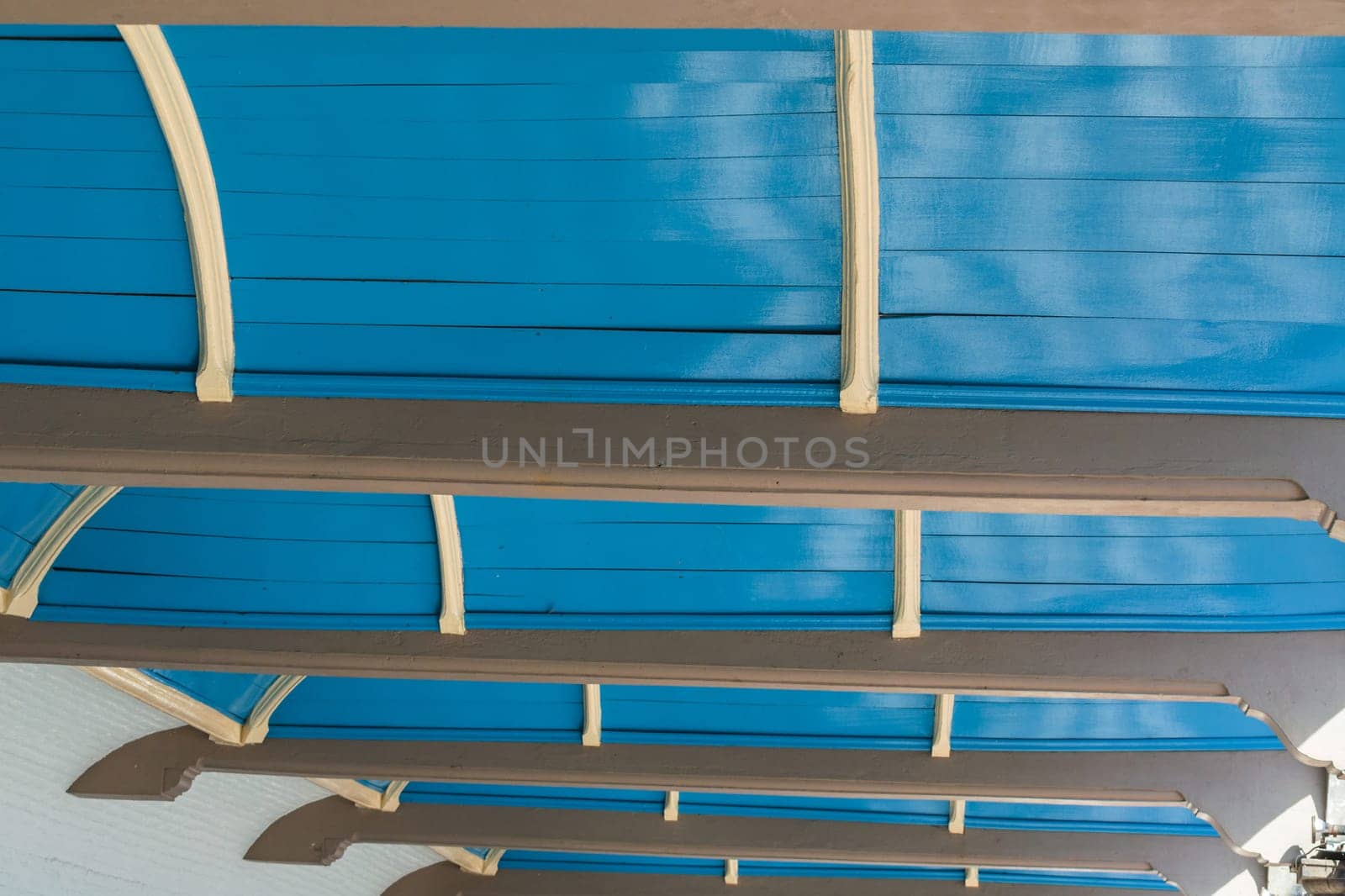 Detail shot,a decorative wooden pavilion ceiling in the town of Zierikzee in Holland..