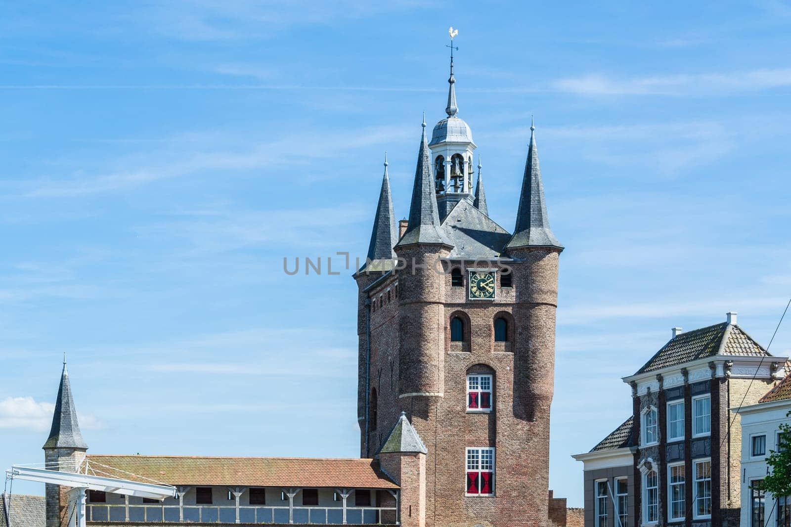 The Noordhafenpoort of Zierikzee. The harbour poort is one of the three old city gates. .