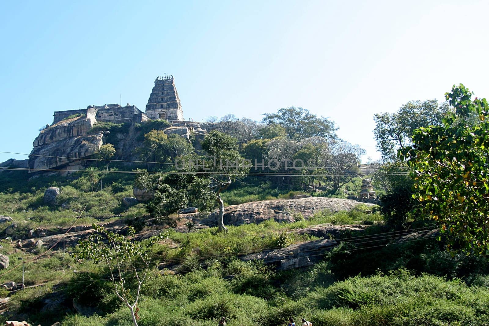 Yoganarasimhaswamy temple on the top of hill at Melkote, Mandya District, Karnataka, India, Asia