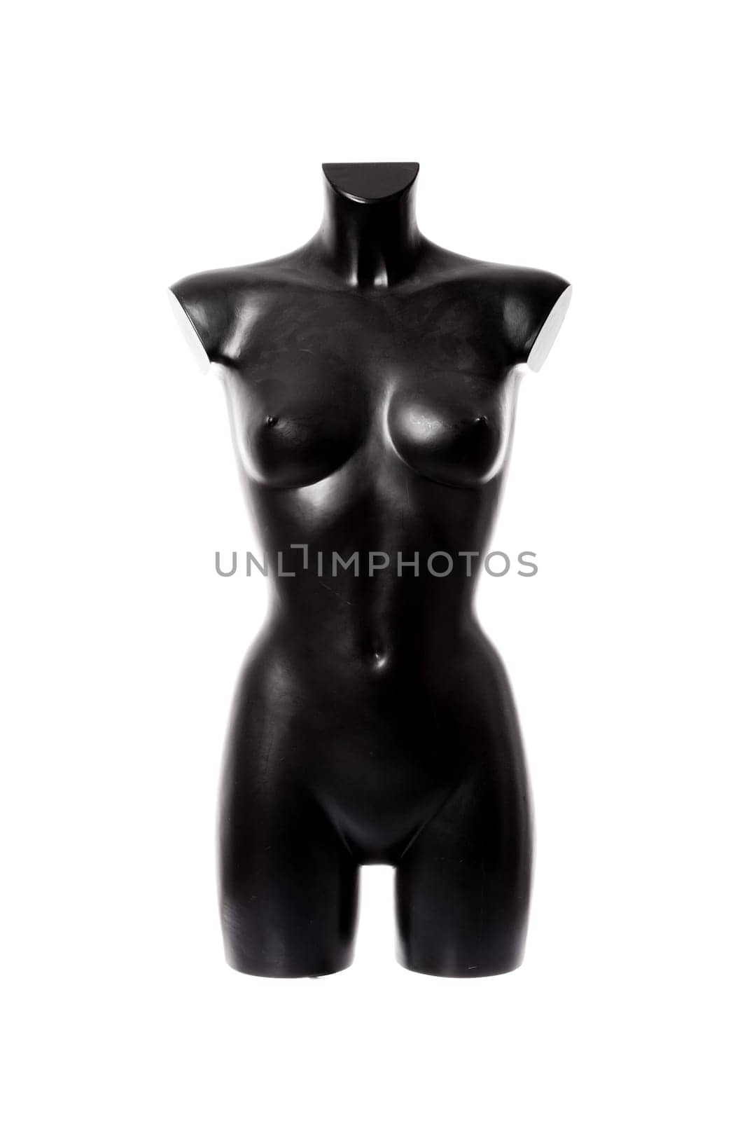 Black mannequin woman. female mannequin. mannequin isolated on the white