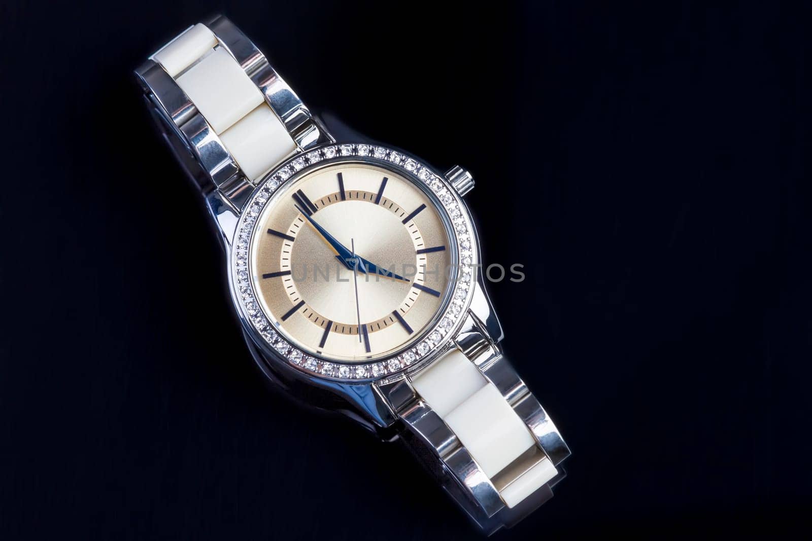 Lady watch on a black background.