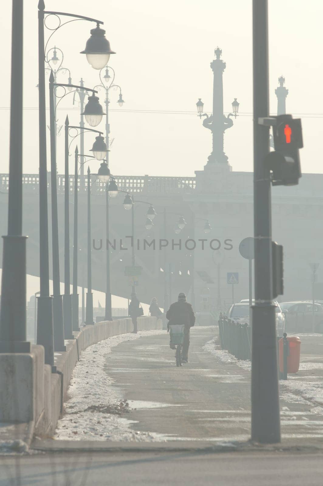 Cold weather, anticyclone favours air pollutants to accumulate and form a dense layer named smog over the city