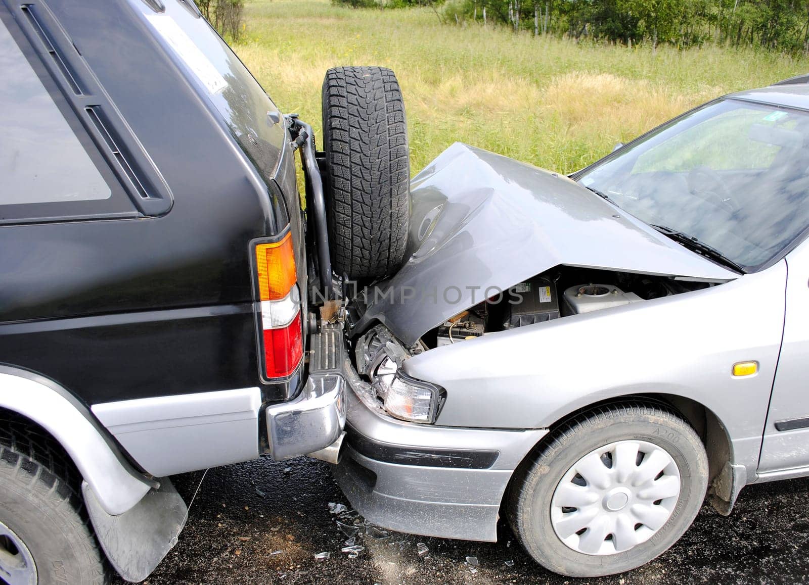 Car accident on the highway