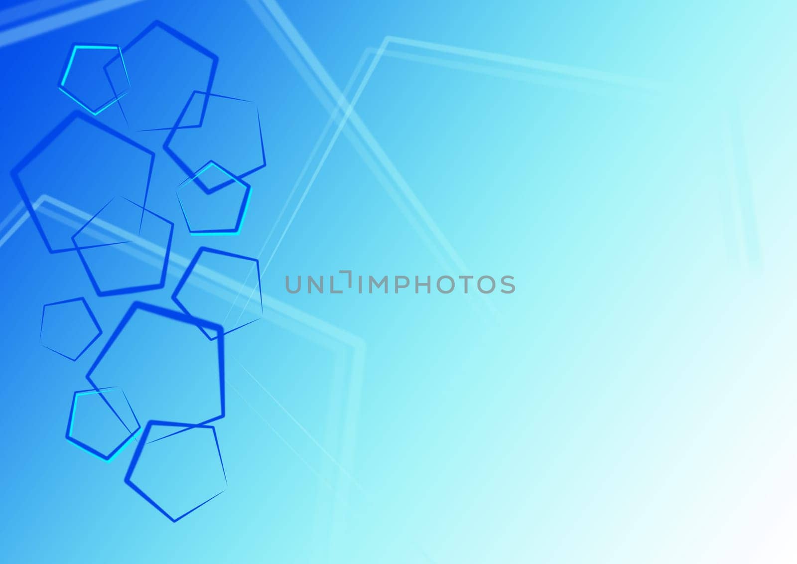 Blue pentagon background