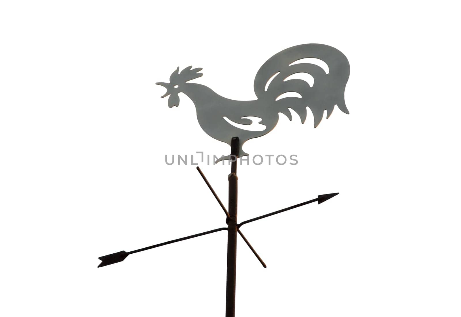Weather Vane on a white background. It is isolated