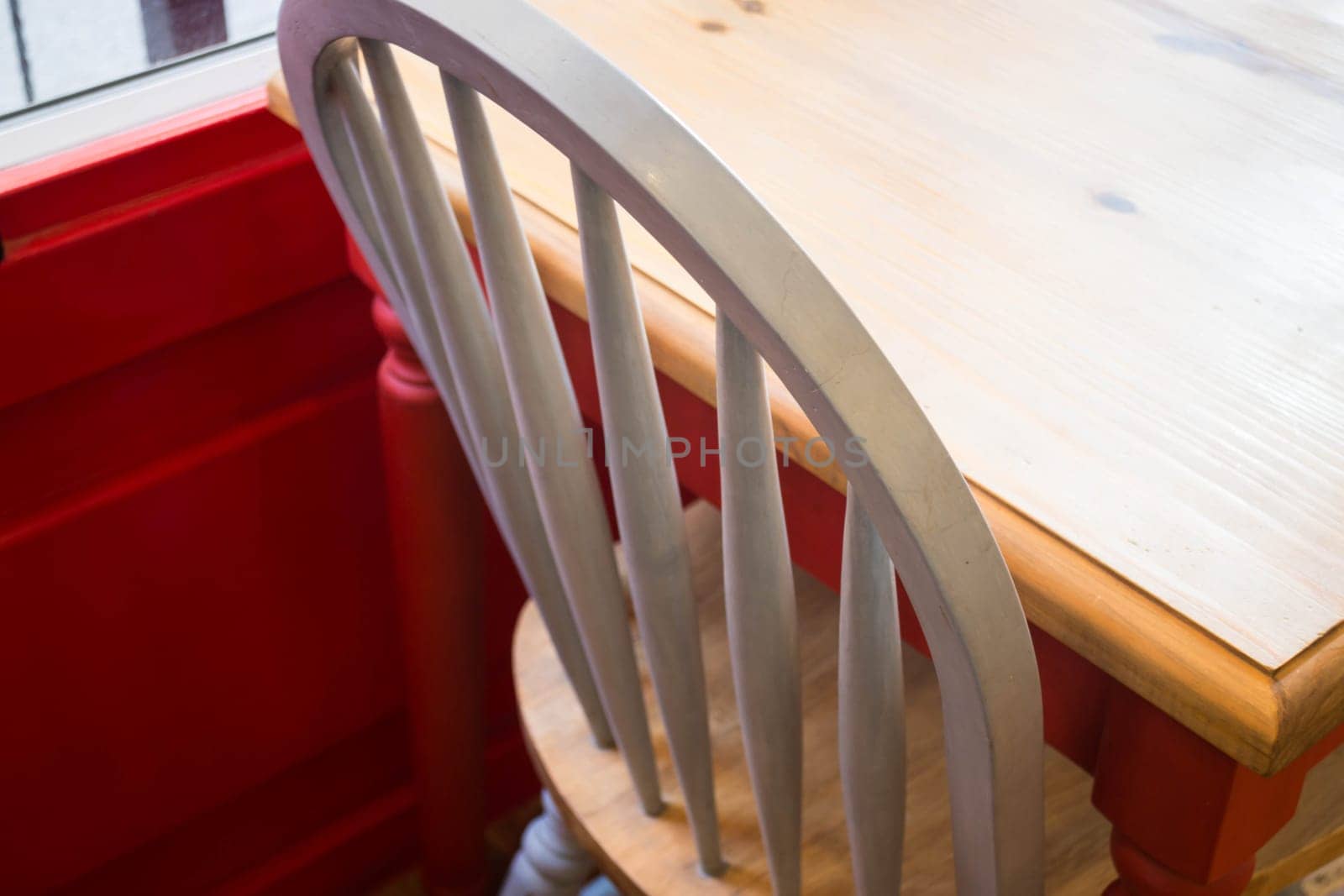 Vintage wooden kitchen chair and table