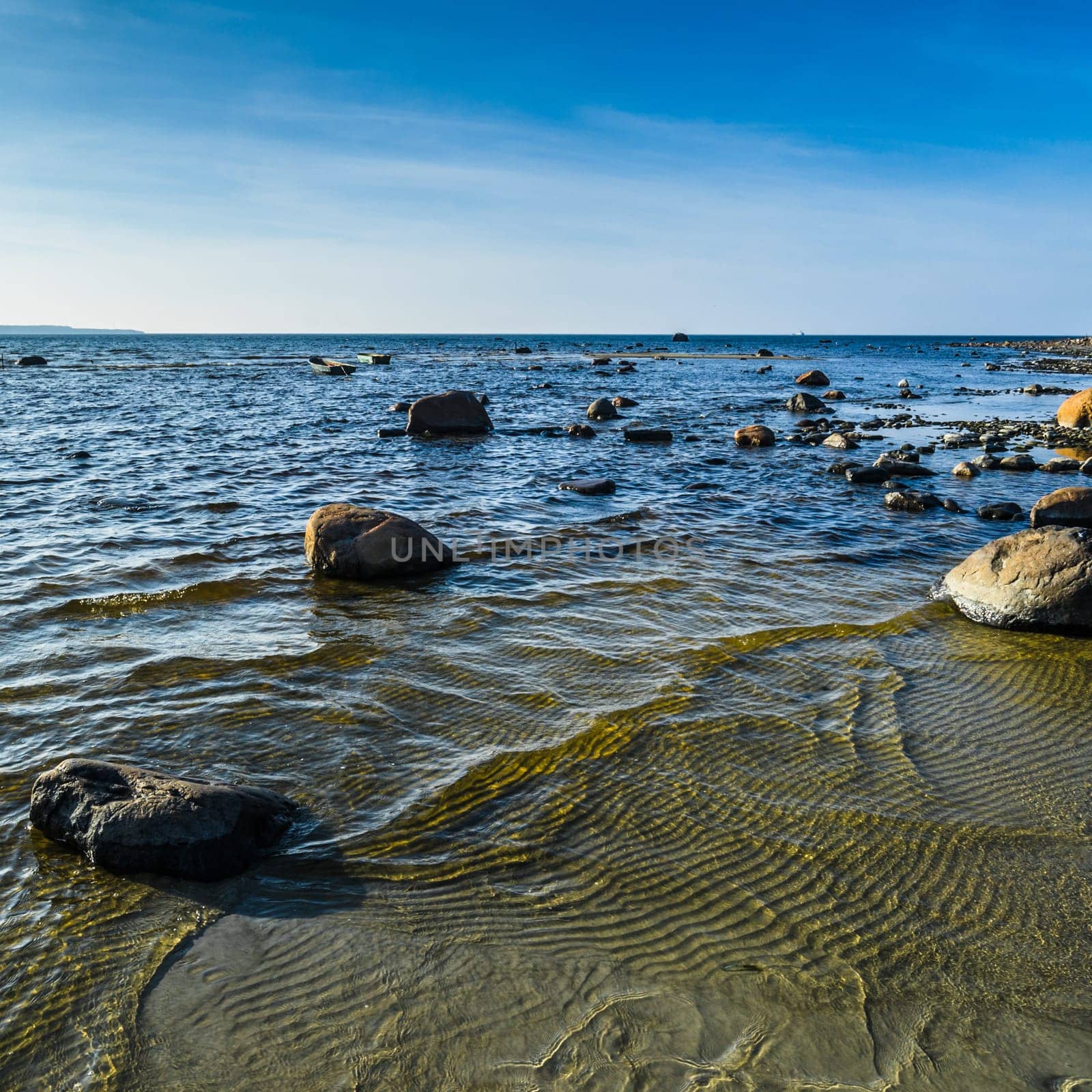 Low tide on the coast of the Baltic Sea