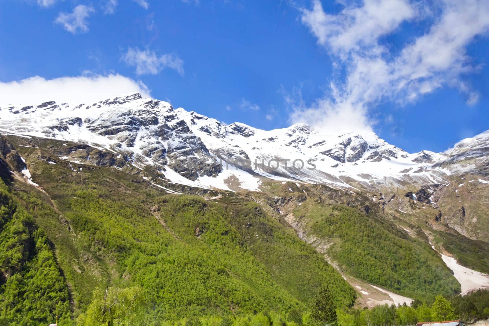 Landscape of mountains Caucasus region in Russia