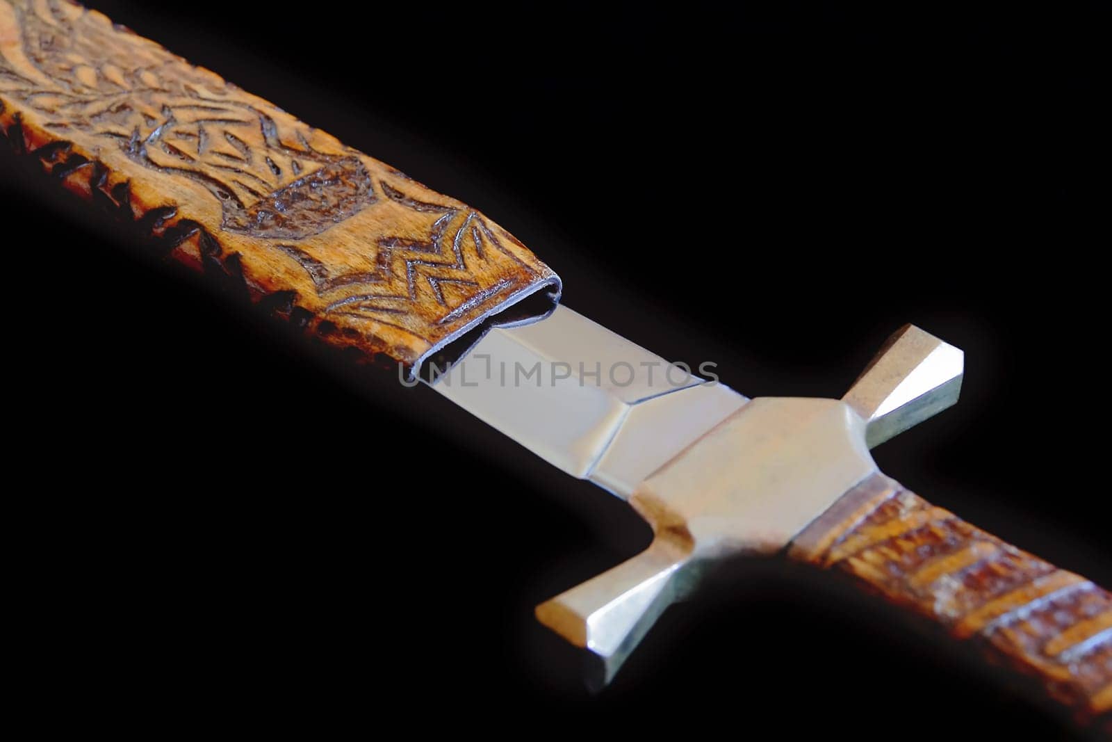 Image of cold weapon on black background