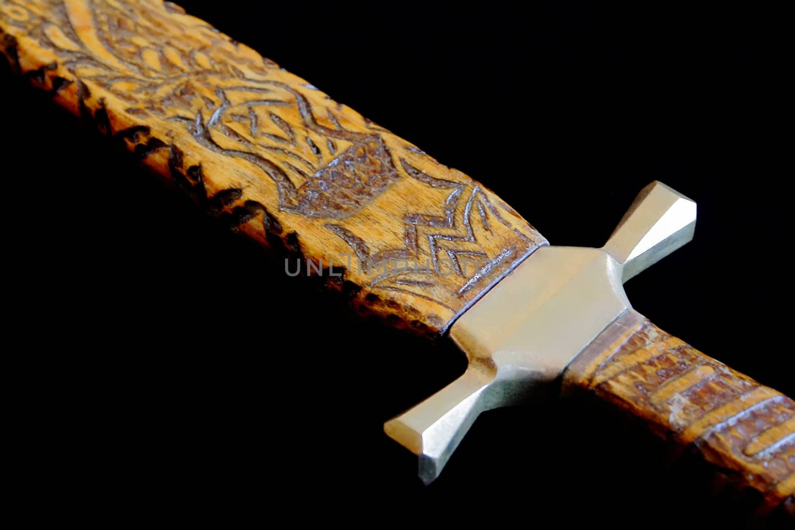 Image of cold weapon on black background