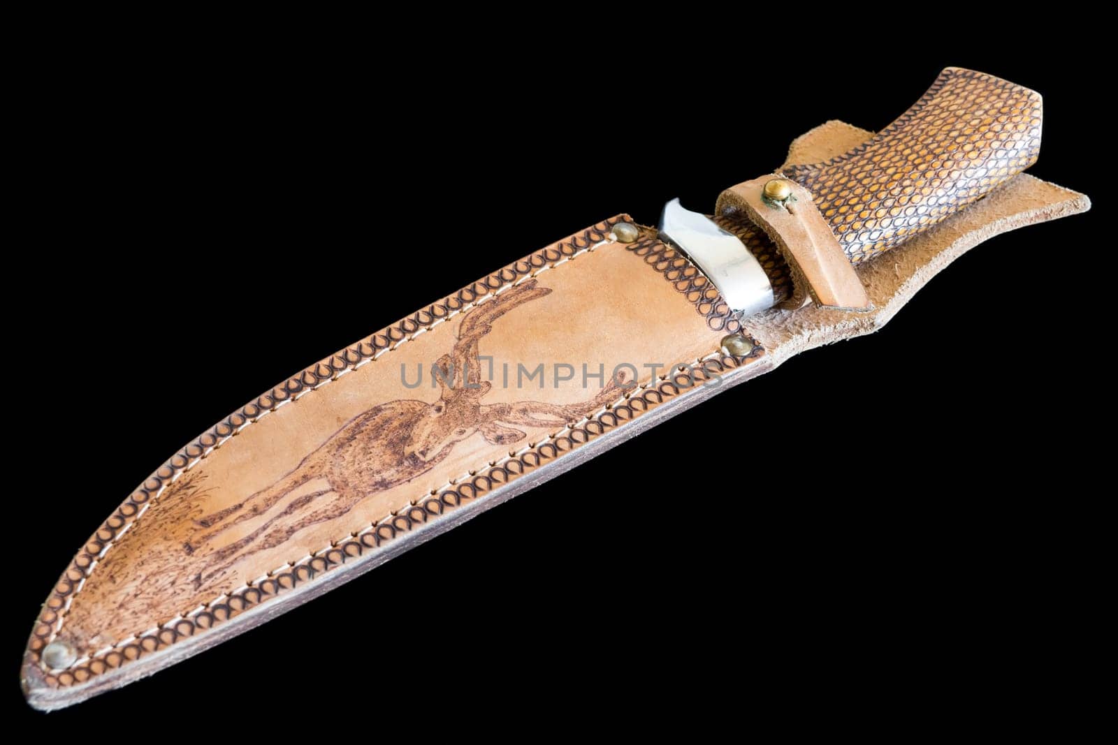 Photo of cold weapon on black background