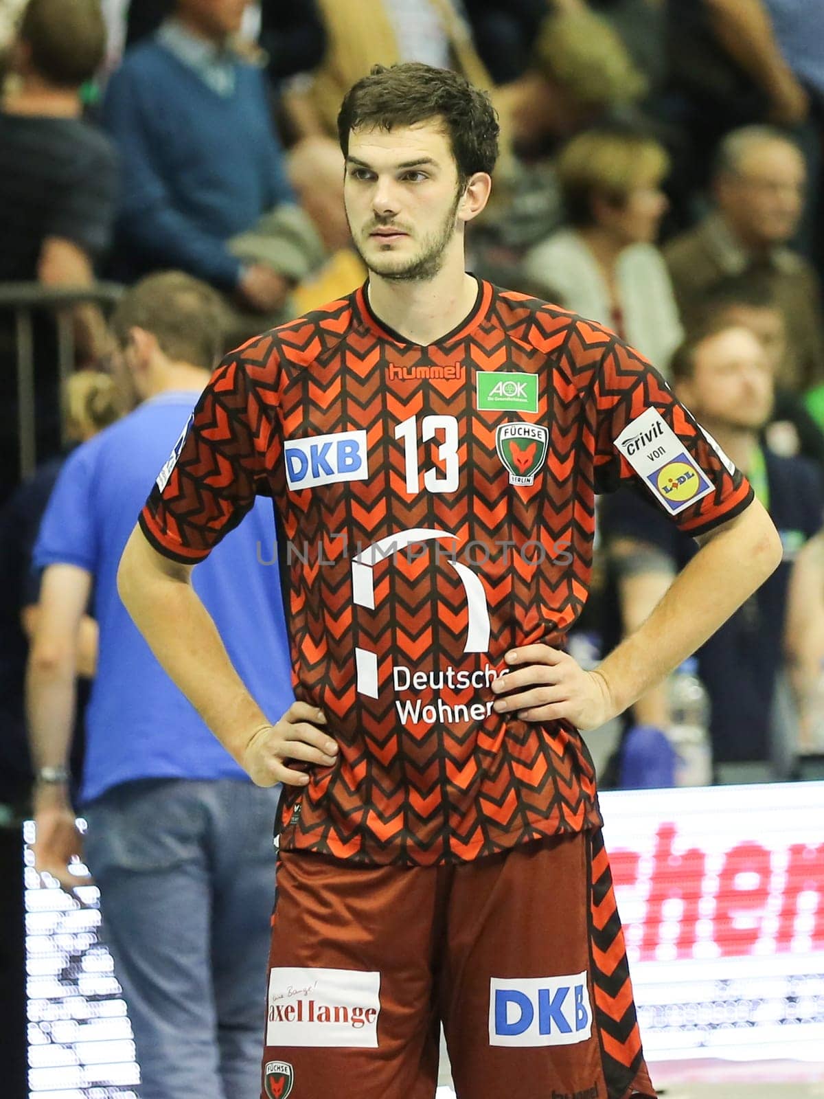 Petar Nenadic (Füchse Berlin) at the DKB Handball-Bundesliga-Punktspiel 2016-2017,SC Magdeburg vs Füchse Berlin