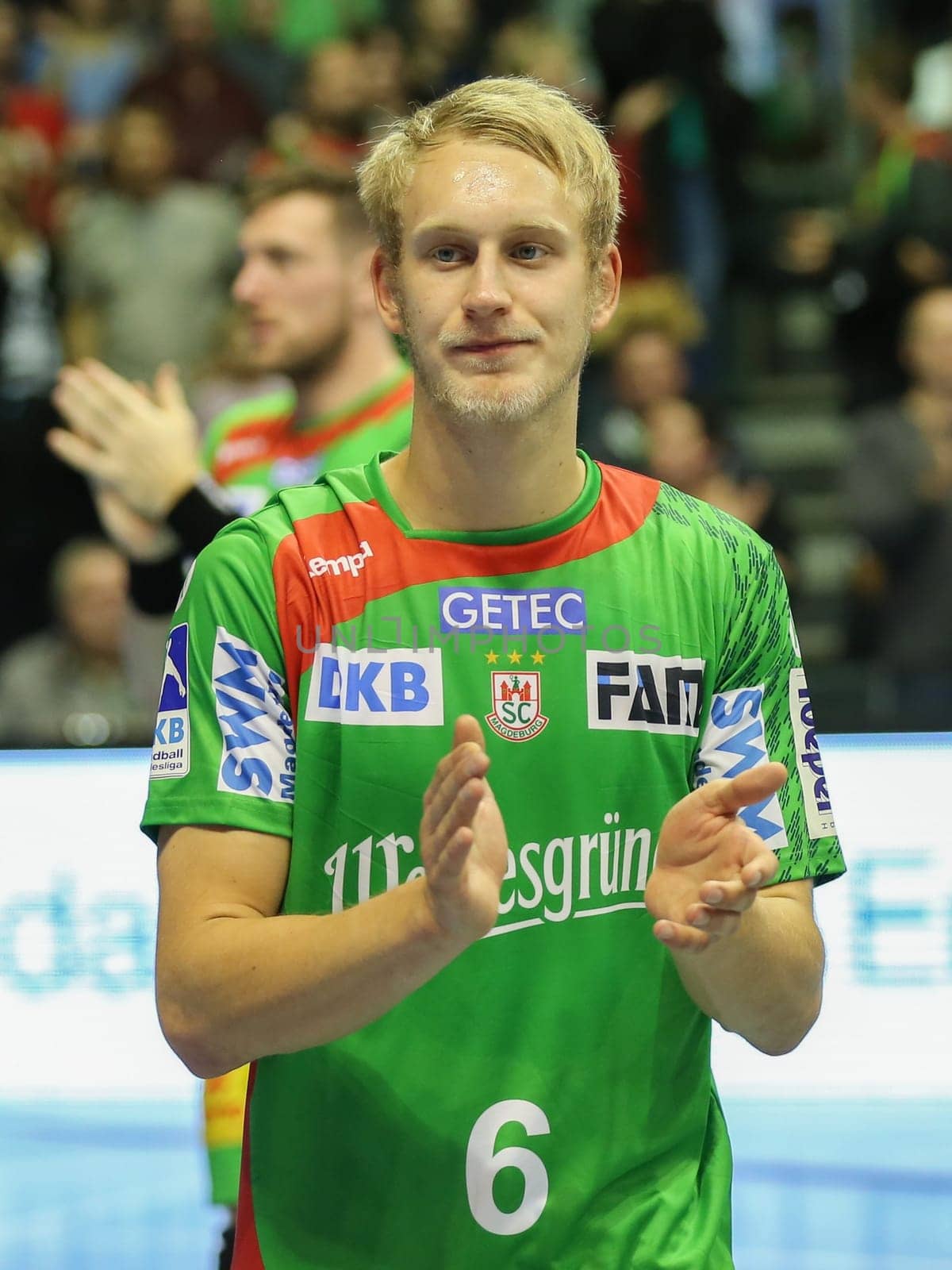 Matthias Musche ( SC Magdeburg) at the DKB Handball-Bundesliga-Punktspiel 2016-2017,SC Magdeburg vs Füchse Berlin