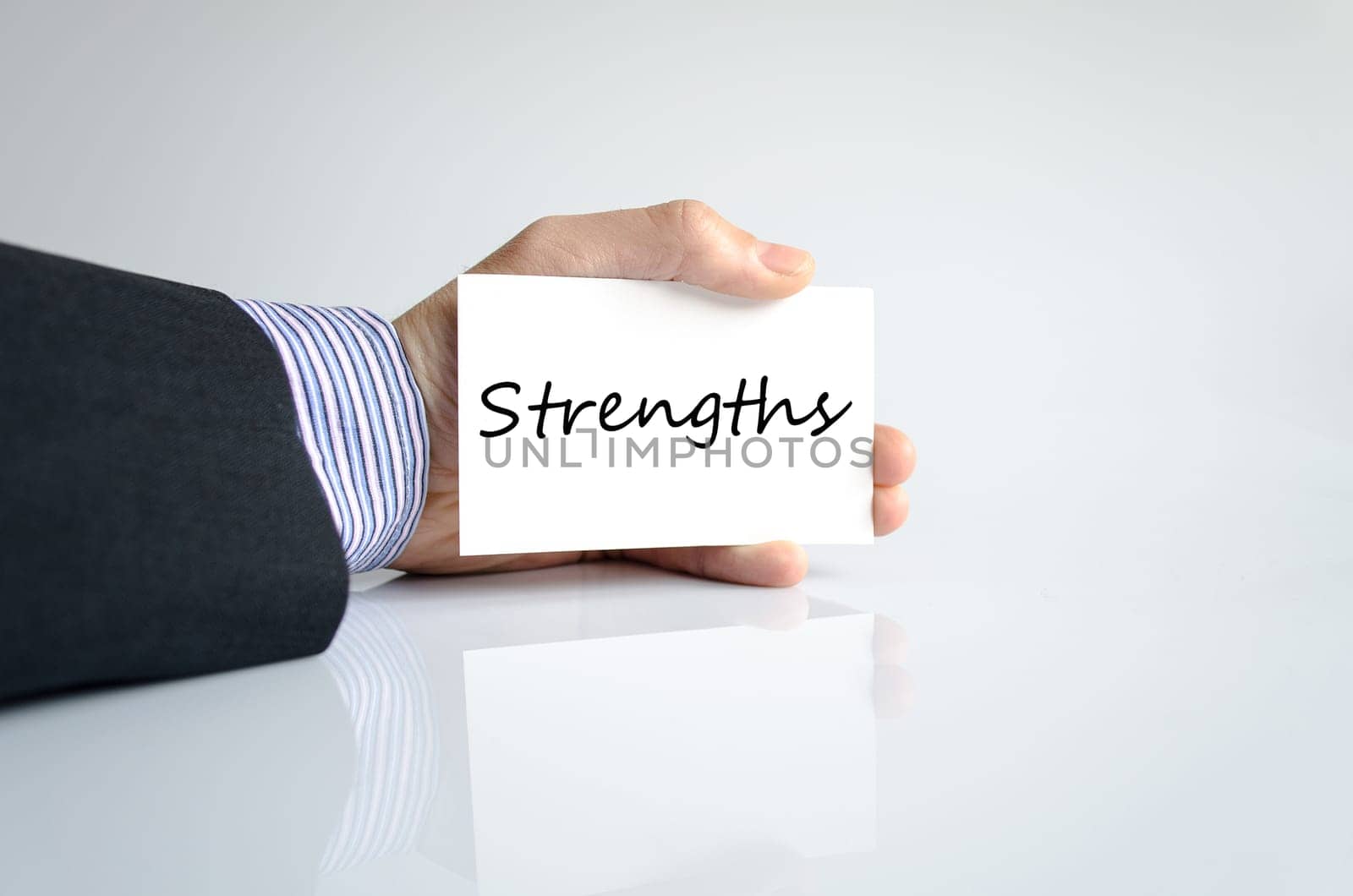 Strengths text concept isolated over white background