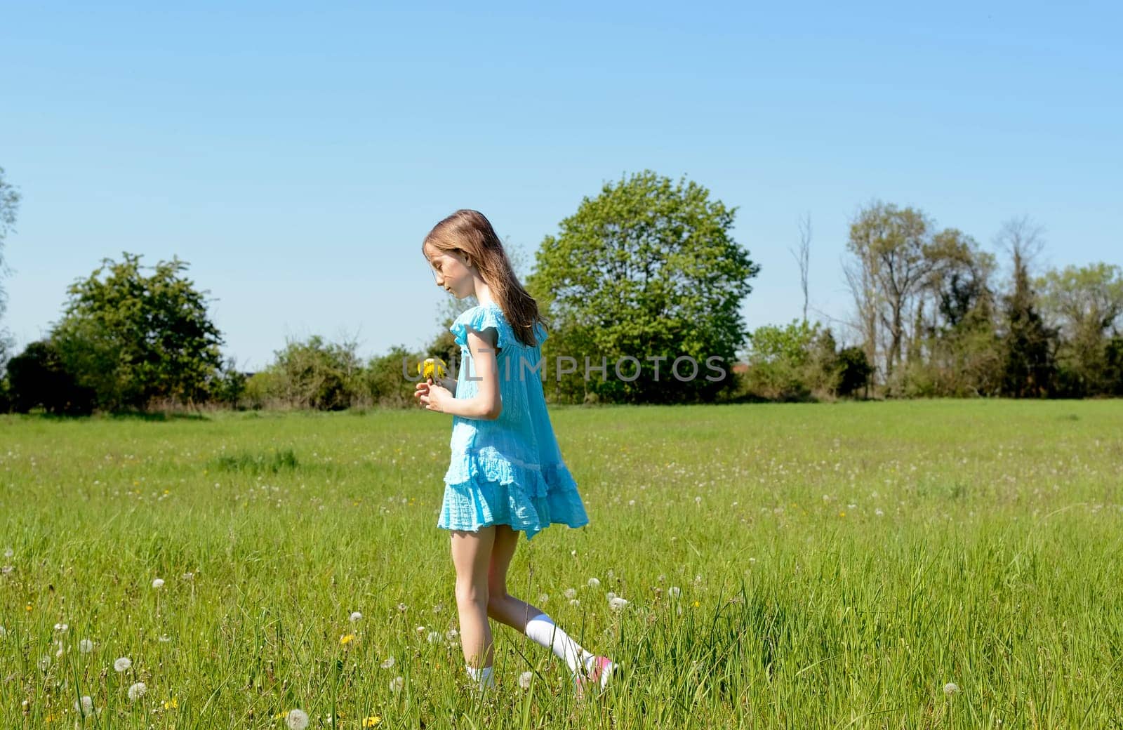 Girls with dandelions