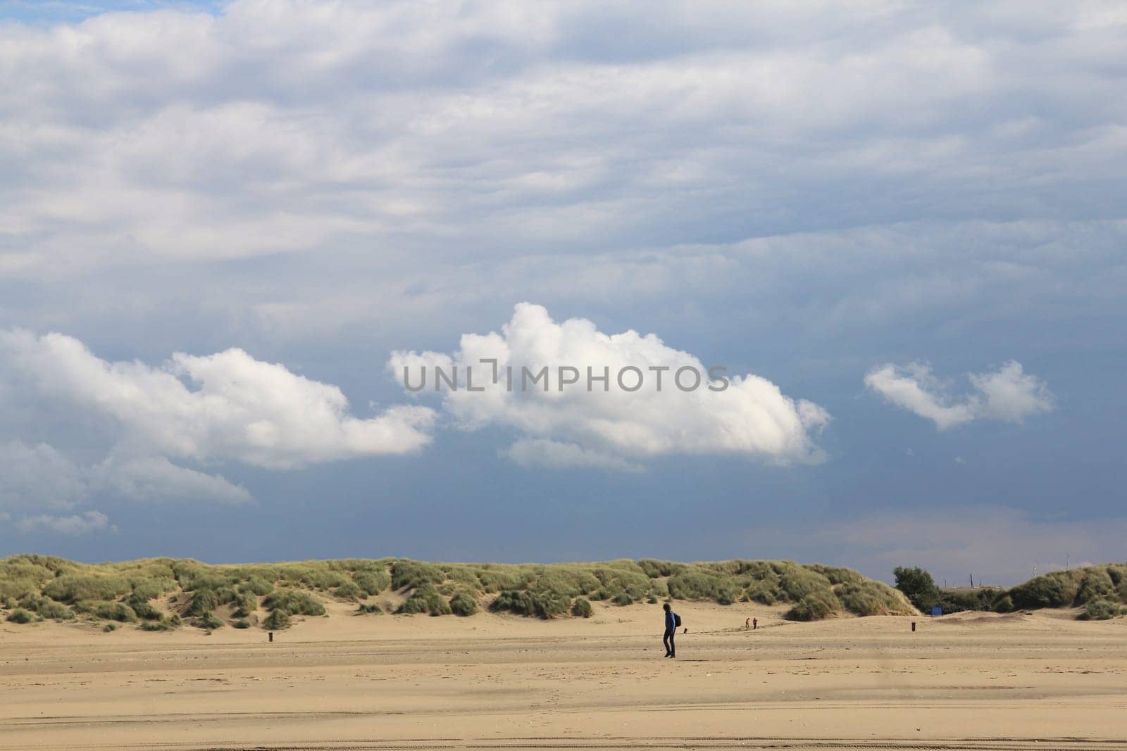 extensive lonely sandy beach,on the North Sea.