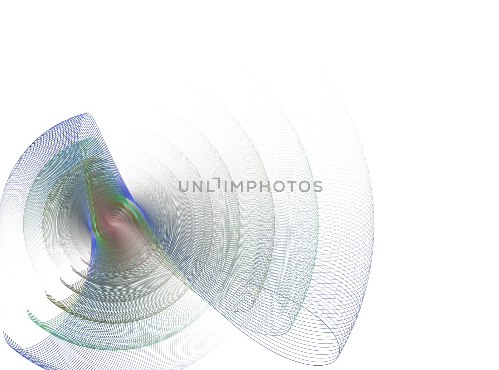 Abstract fractal element in rotational motion for background