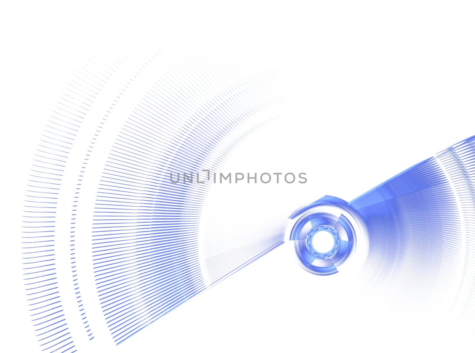 Abstract fractal element in rotational motion for background