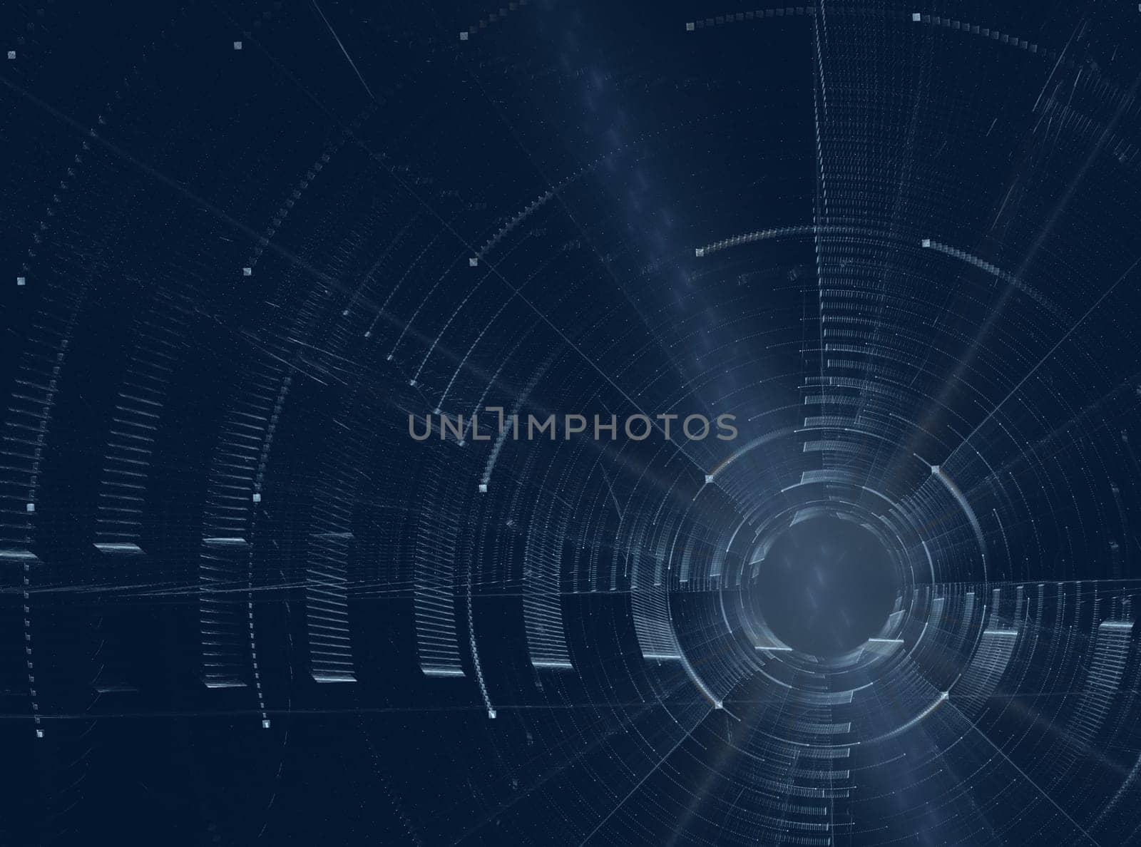 Abstract fractal element in rotational motion for background