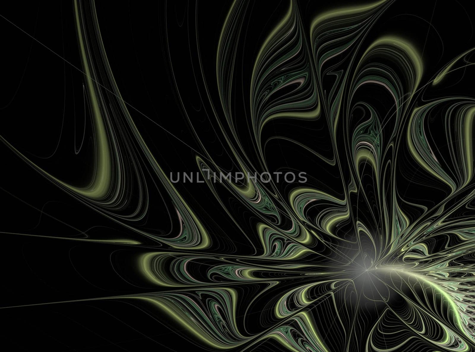 Abstract fractal design on the subject of science and technology