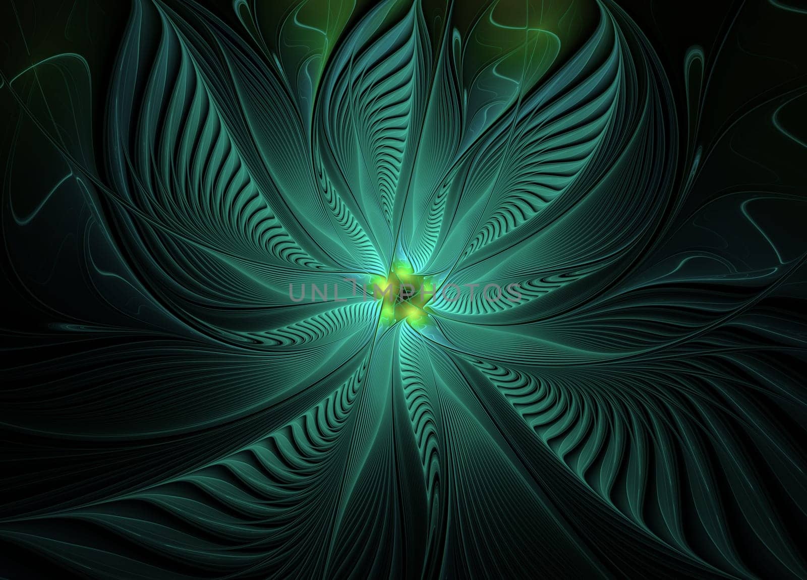 Abstract fractal design on the subject of science and technology