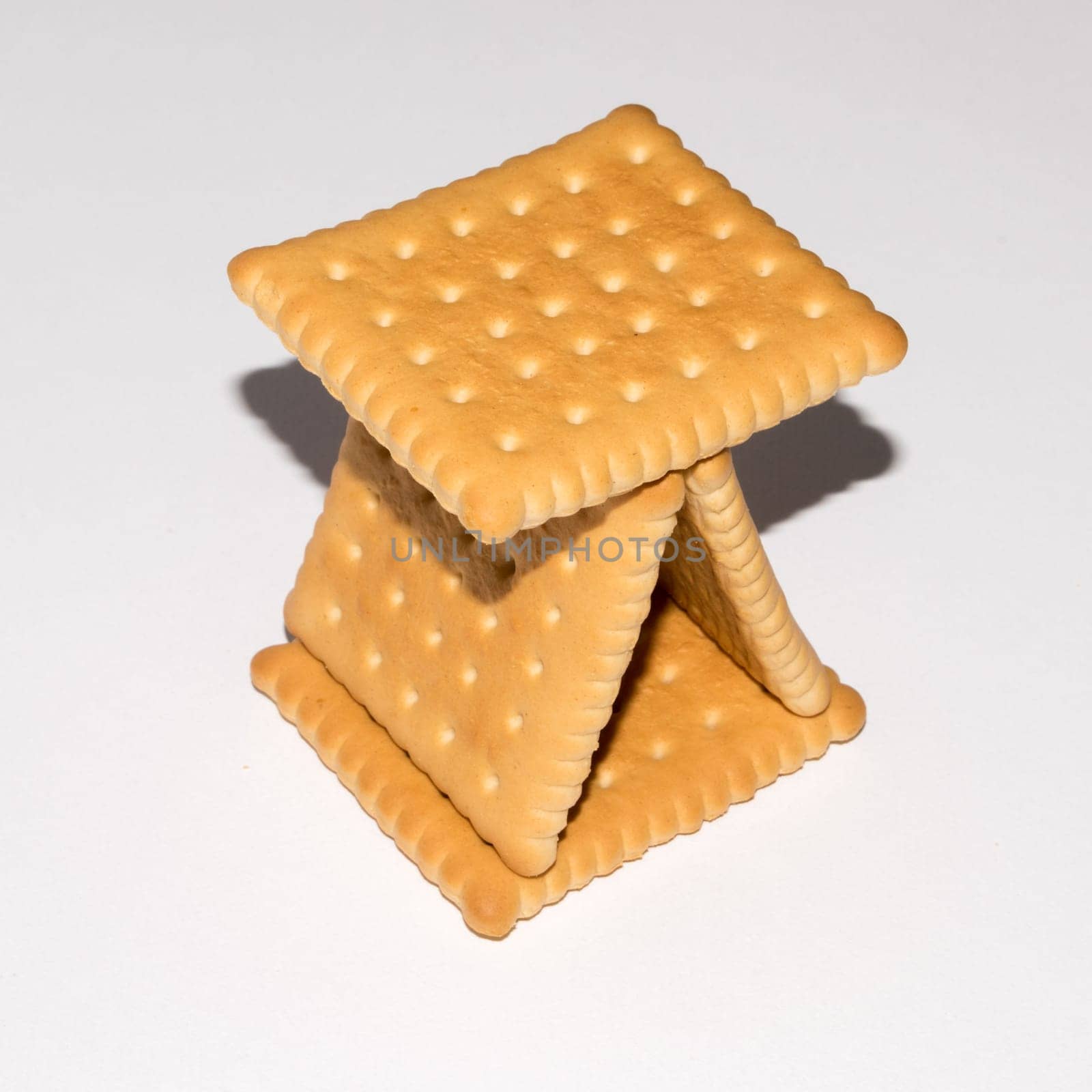 Cookies isolated on a white background. Biscuit Texture Closeup Details Isolated On White