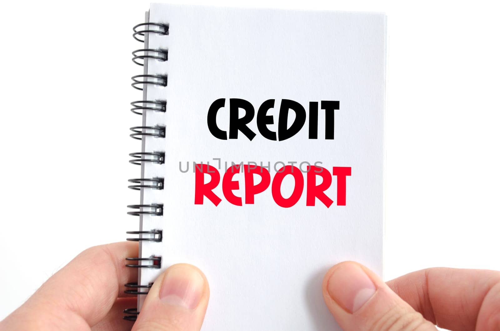Credit report text concept isolated over white background