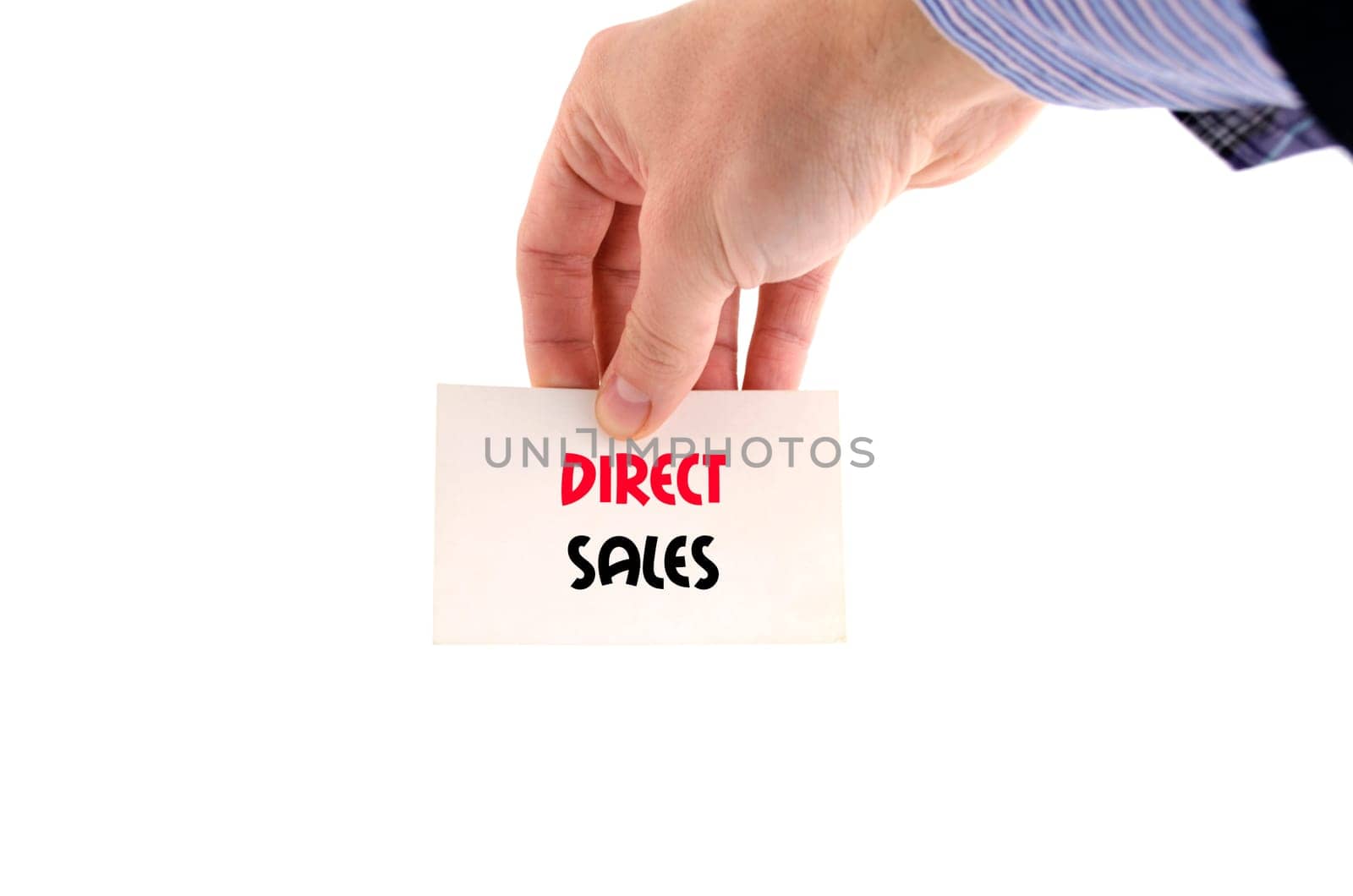 Direct sales text concept isolated over white background