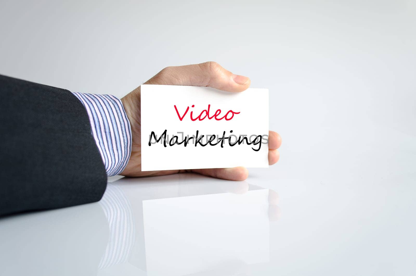 Video marketing  text concept isolated over white background