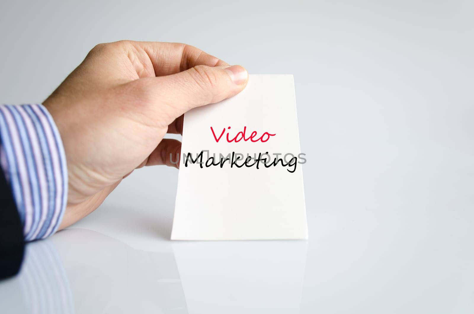 Video marketing  text concept isolated over white background