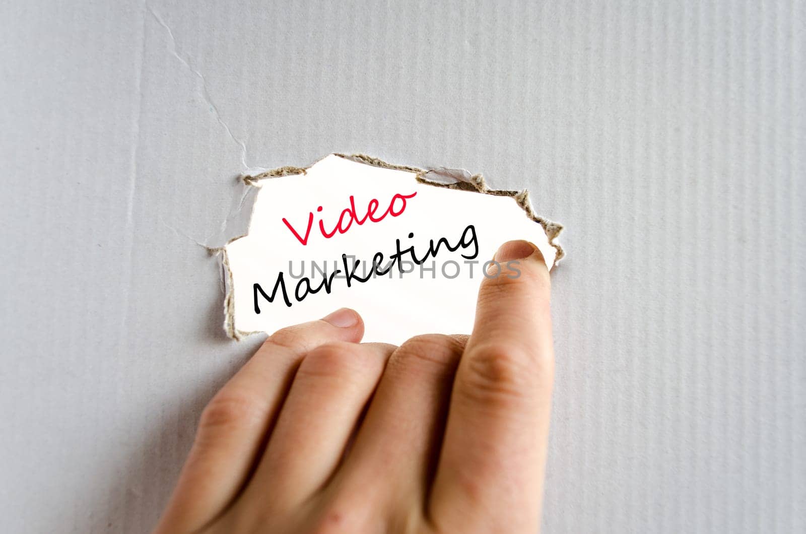 Video marketing  text concept isolated over white background