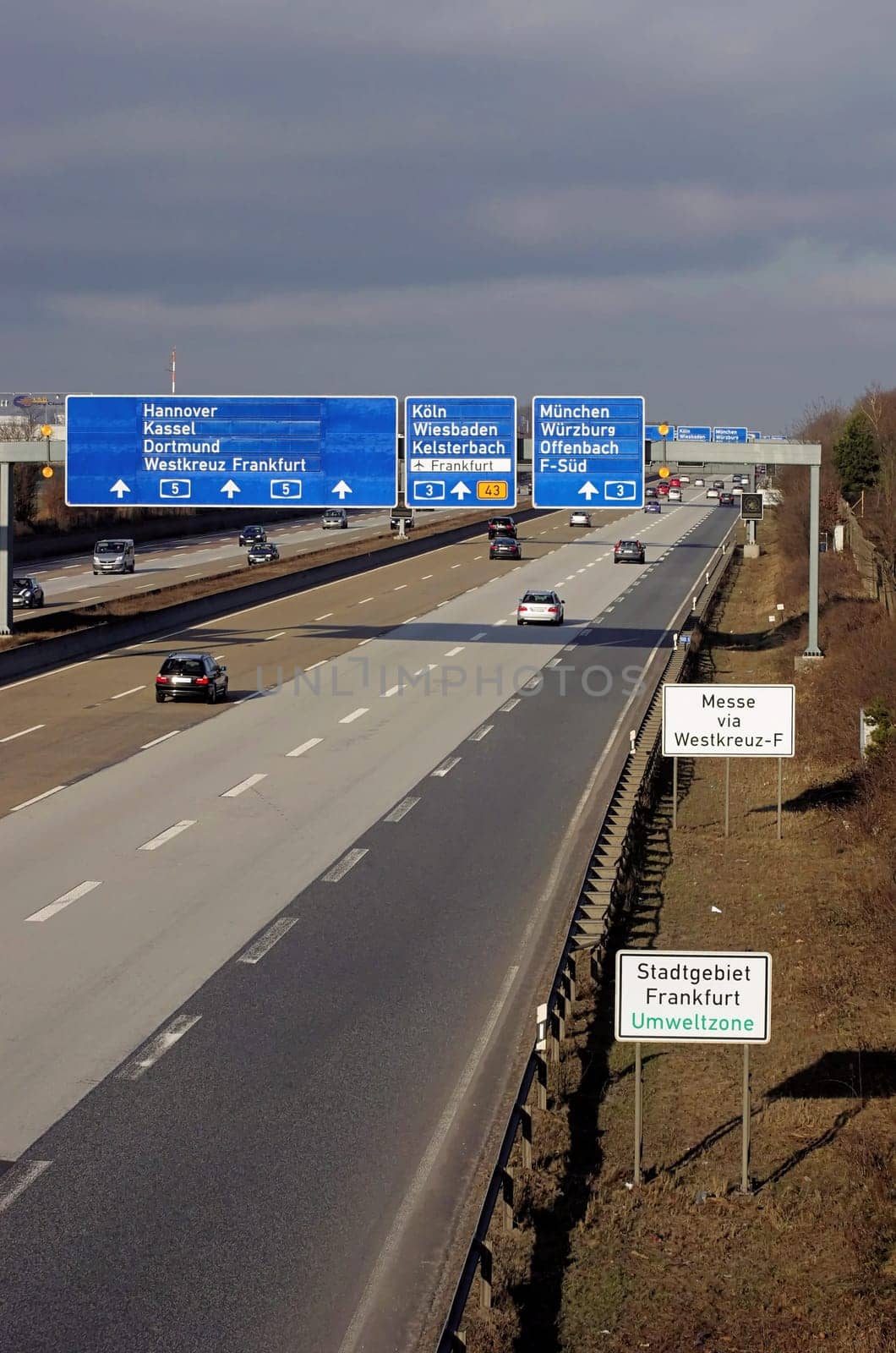 German highway (Autobahn) near Frankfurt