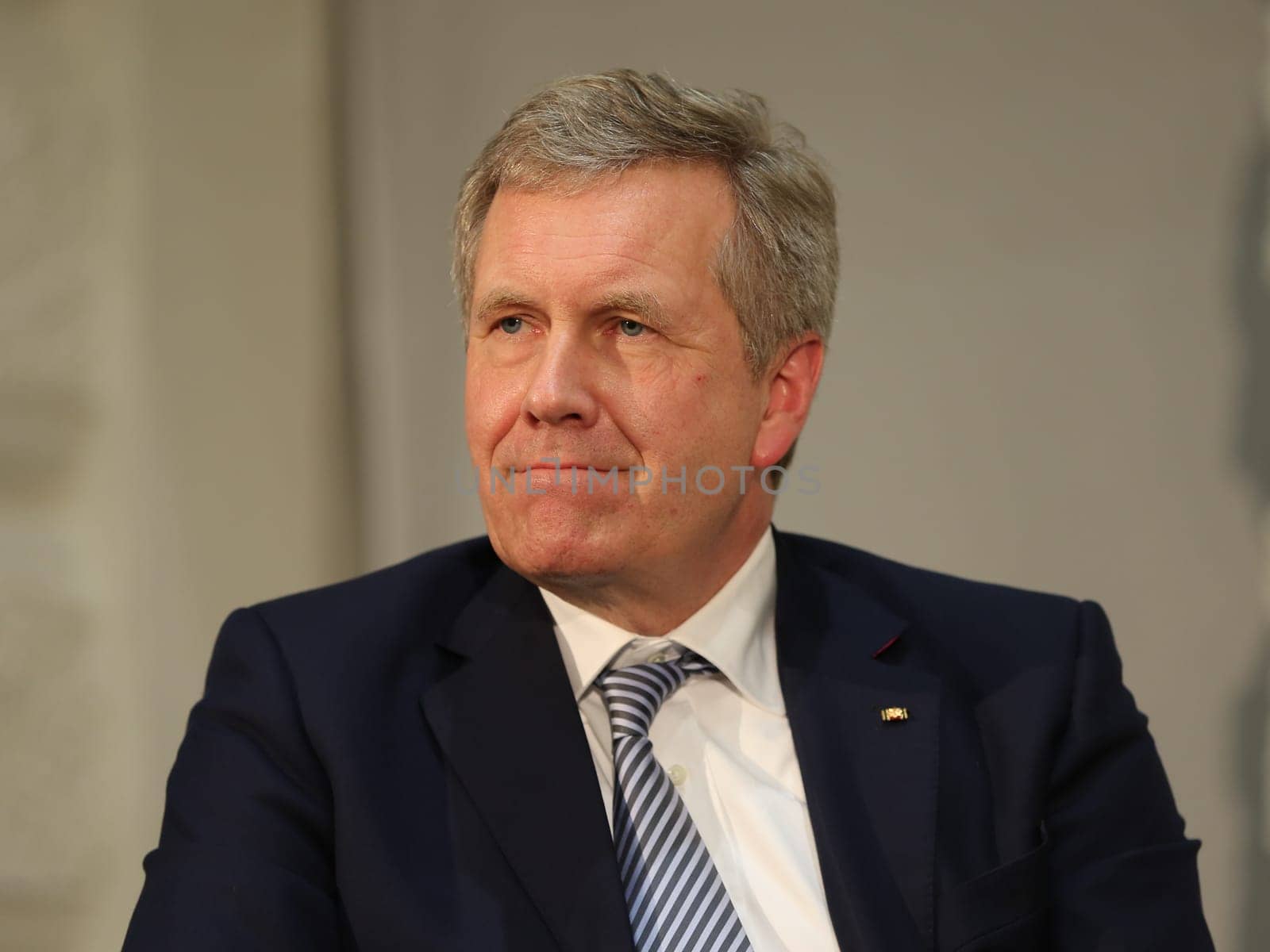 Former Federal President Christian Wulff (CDU) at a panel discussion in Magdeburg on 22.02.2017