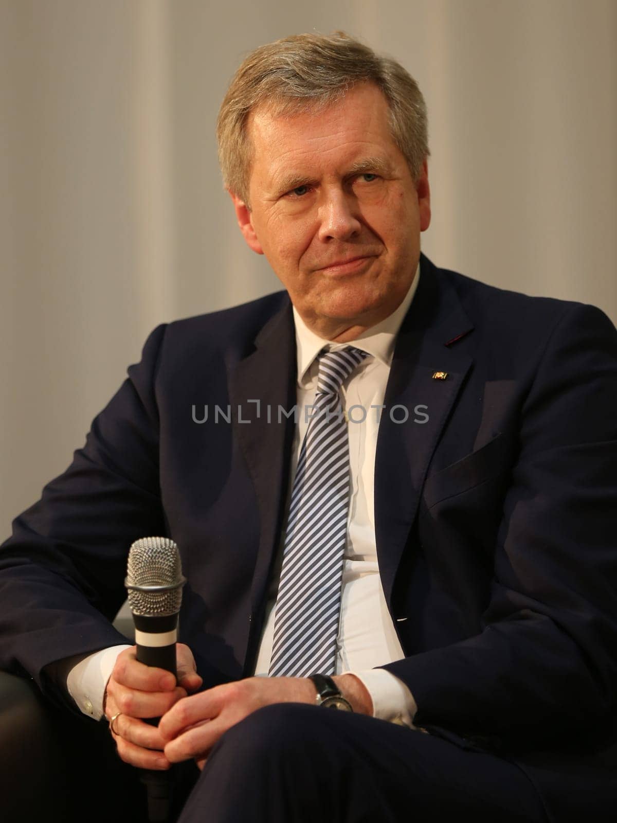 Former Federal President Christian Wulff (CDU) at a panel discussion in Magdeburg on 22.02.2017